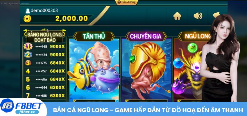 Bắn Cá Ngũ Long - Game hấp dẫn từ đồ hoạ đến âm thanh