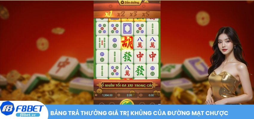 Bảng trả thưởng giá trị khủng của Đường Mạt Chược