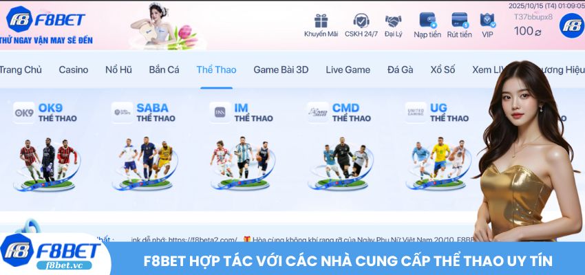 F8BET hợp tác với các nhà cung cấp thể thao uy tín