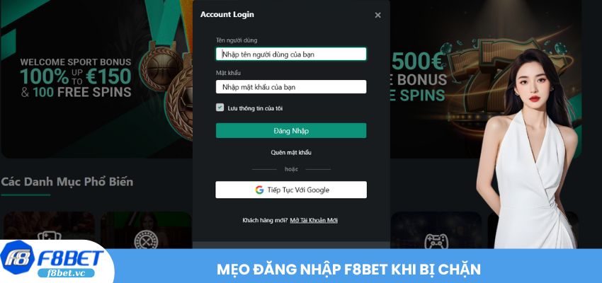 Mẹo đăng nhập F8BET khi bị chặn