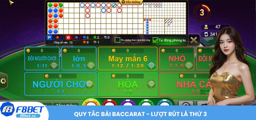 Quy tắc bài Baccarat - Lượt rút lá thứ 3